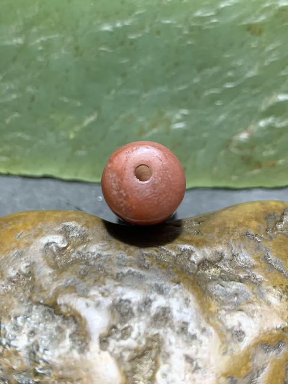 精美冻料北漂战国红玛瑙直桶，桶珠一个！