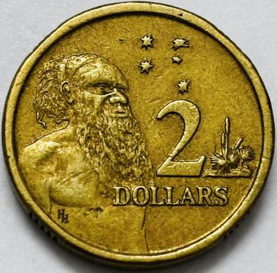 文馨钱币收藏第 286 场，圣诞节专场【 长期接收代拍品低至 0 佣金】 - 好品 1988 年澳大利亚土著人 2 元纪念币