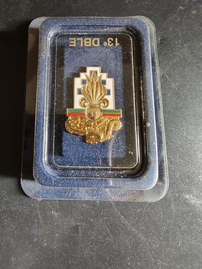 老王徽章第171期 - 法国外籍军团第13团(半旅)证章     原盒