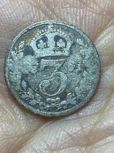 2025年第一百四十四场(总第一百七十场）品种丰富英国一线回流散币年末特拍场第一场(免佣金) - 英国🇬🇧1891年3便士银币(维多利亚女王老年高冠，925高银)