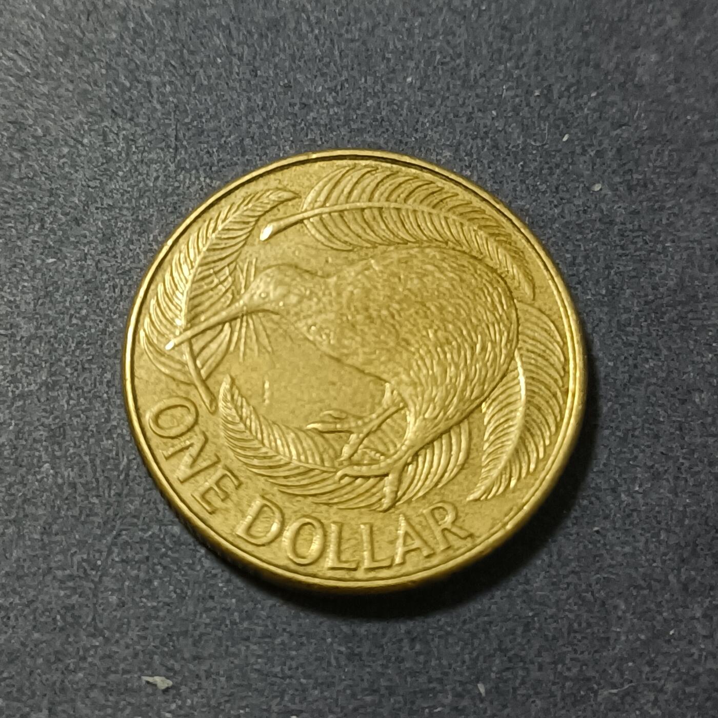 【游宝包邮场】蛇年第101期 世界各国纪念币 新西兰-1元 1991年