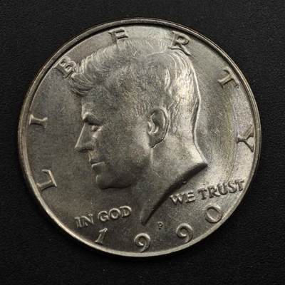 【淘币小摊】限时拍第八百三十五拍  散币批量币场  满百包邮可预留两周  周一统一发货  - 美国1990年肯尼迪半美元