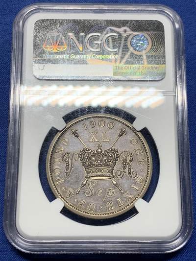 《竞宝斋》第449场 周日，周一，周二  3场连拍 （全场包邮，欢迎送拍） 稀少 NGC PF62 爱尔兰 1900 纪念维多利亚女王访问爱尔兰 银质40P Reginald Huth发行  最近裸币成交价超过2万 纵观也没几枚拍卖记录