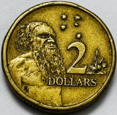 文馨钱币收藏第 286 场，圣诞节专场【 长期接收代拍品低至 0 佣金】 - 好品 1988 年澳大利亚土著人 2 元纪念币