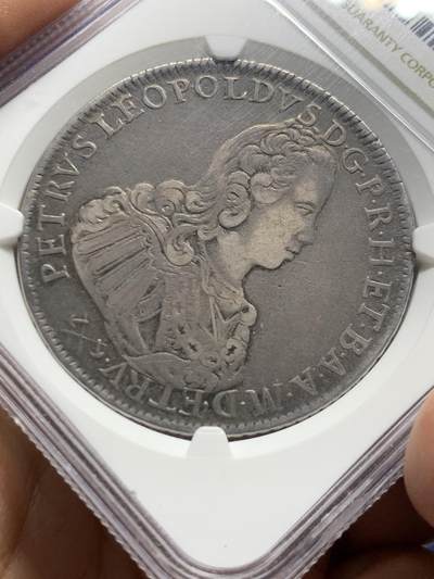 《竞宝斋》第449场 周日，周一，周二  3场连拍 （全场包邮，欢迎送拍） NGC VF35 意大利托斯卡纳大公国1770年彼得·利奥波德1弗朗西斯康银币 917银 重量27.4克 稀少品种 季军分 更高分仅两枚