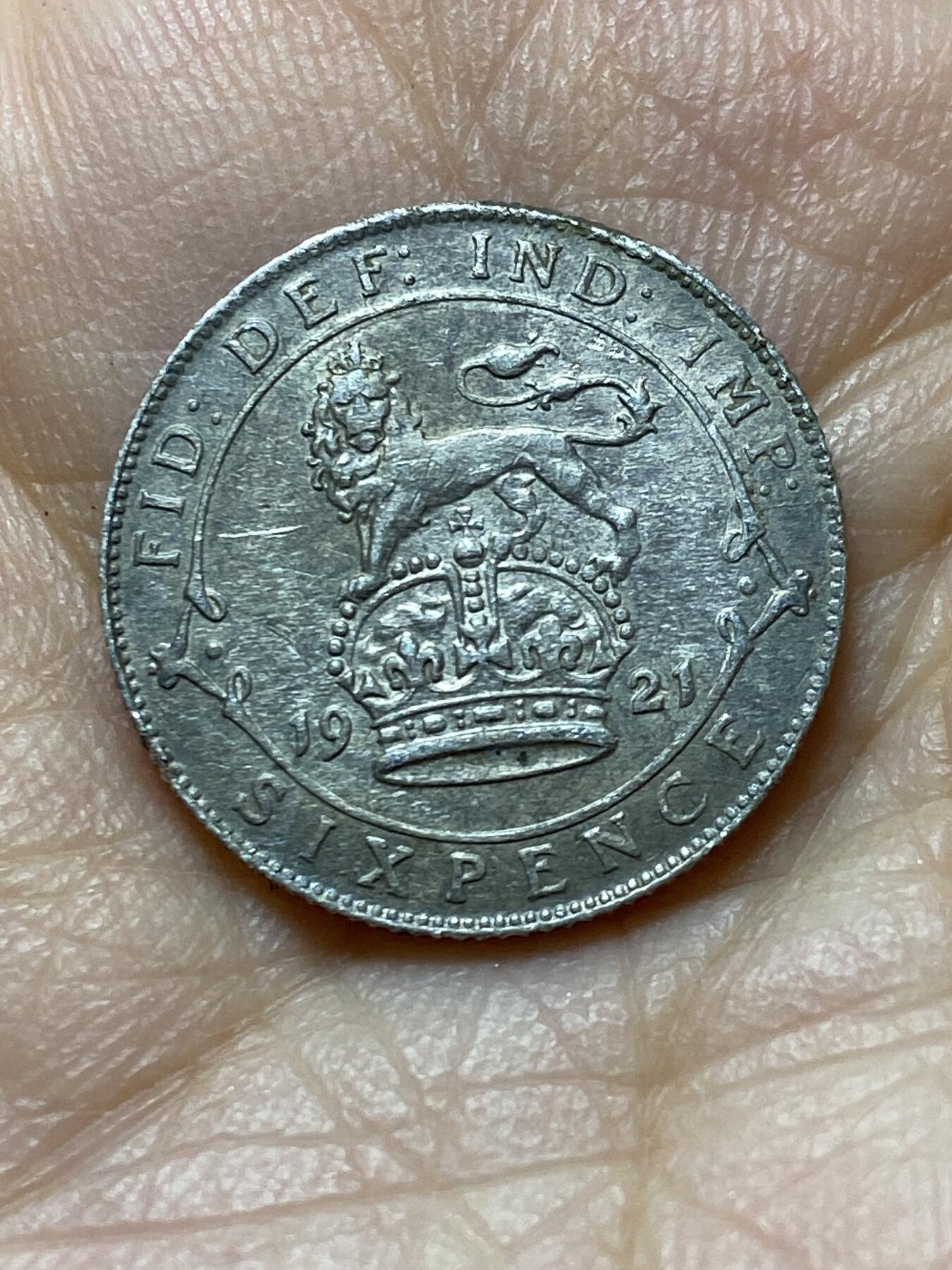 2025年第一百四十四场(总第一百七十场）品种丰富英国一线回流散币年末特拍场第一场(免佣金) 英国🇬🇧1921年6便士银币(乔治五世第二版，500银)