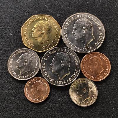 【全场包邮】纯粹捡漏拍488场（免费代拍第25场） - 萨摩亚1974-1984年7枚套币