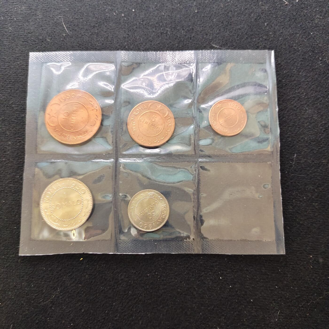 【全场包邮】纯粹捡漏拍489场（免费代拍第26场） 意托索马里MS级别原光封装3铜2银套币