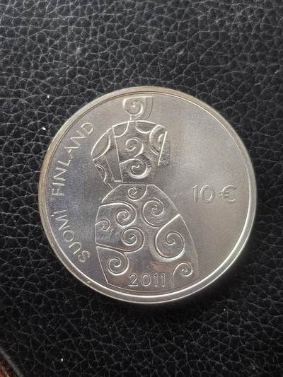 道一币馆币章第一百六十一场 - 芬兰2011年作家海拉·伍里约基诞辰150周年10欧元银币  25.5g 925S 12000