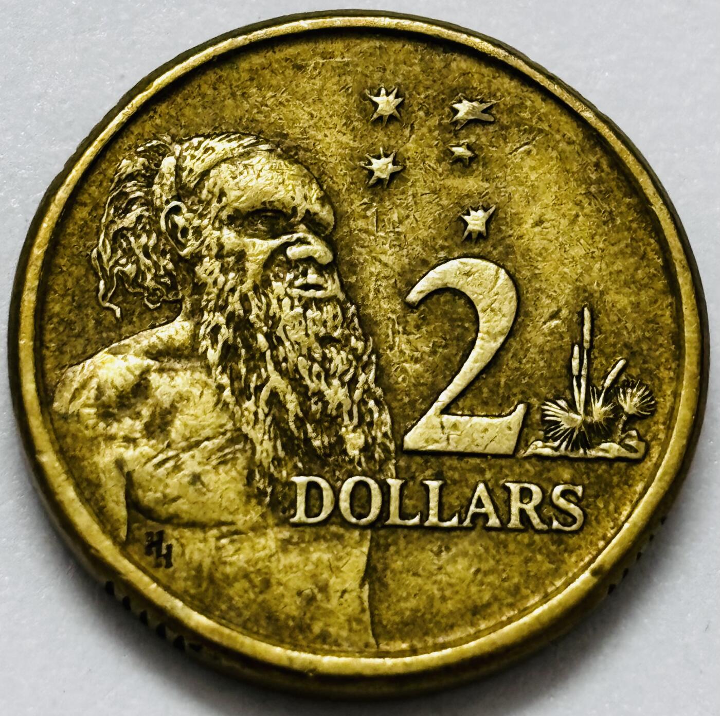 文馨钱币收藏第 286 场，圣诞节专场【 长期接收代拍品低至 0 佣金】 好品 1988 年澳大利亚土著人 2 元纪念币