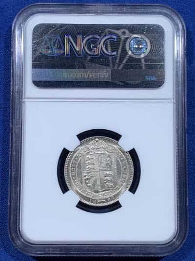 《竞宝斋》第449场 周日，周一，周二  3场连拍 （全场包邮，欢迎送拍） NGC MS63+ 英国1887年维多利亚高冠1先令银币