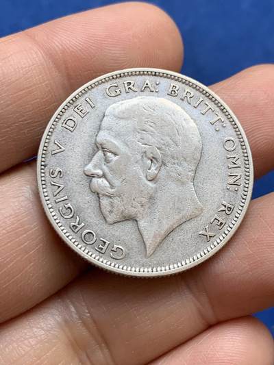 《竞宝斋》第449场 周日，周一，周二  3场连拍 （全场包邮，欢迎送拍） - 英国 1931年 乔治五世头像 1/2克朗