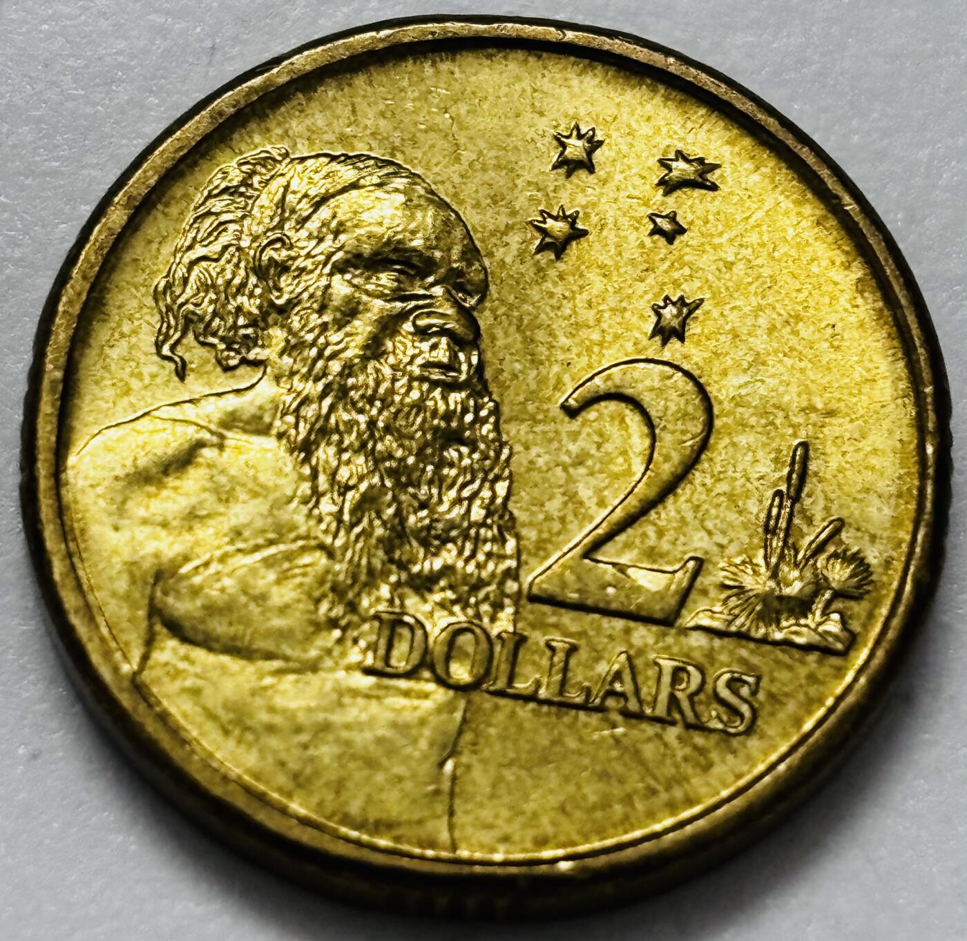 文馨钱币收藏第 286 场，圣诞节专场【 长期接收代拍品低至 0 佣金】 好品 2008 年澳大利亚土著人 2 元纪念币