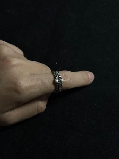 欢庆元旦！戎马世界章牌大赏第109期元旦大拍 - 德国二战荣誉骷髅戒指，银制复刻