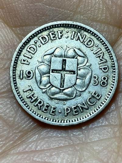 2025年第一百四十四场(总第一百七十场）品种丰富英国一线回流散币年末特拍场第一场(免佣金) - 英国🇬🇧1938年3便士银币(乔治六世第一版，500银)