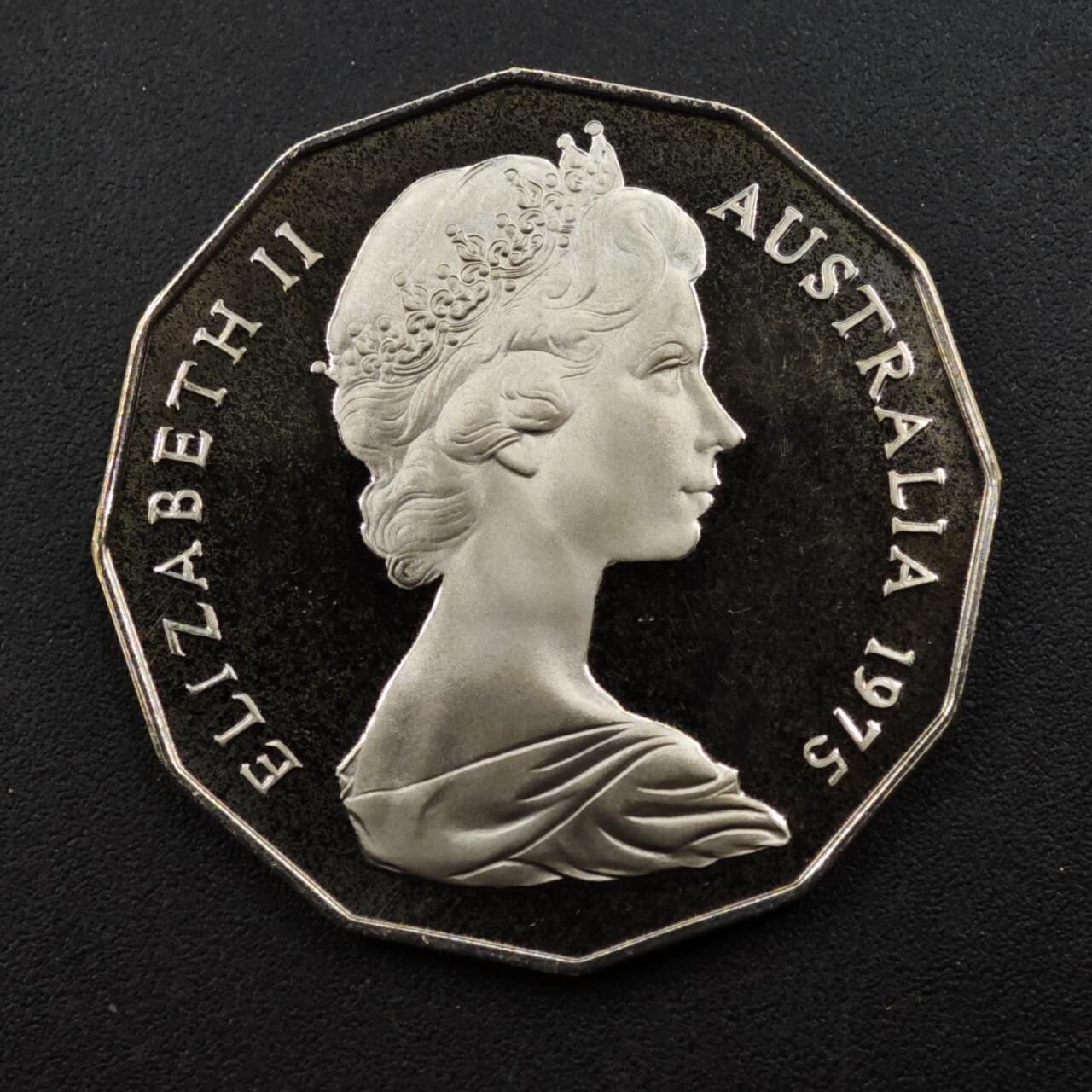 【淘币小摊】限时拍第八百三十五拍  散币批量币场  满百包邮可预留两周  周一统一发货  澳大利亚1975年50分精制镍币