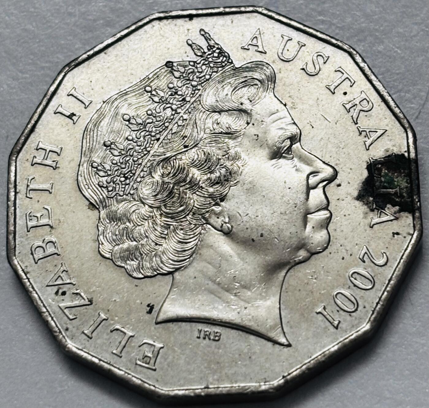 文馨钱币收藏第 286 场，圣诞节专场【 长期接收代拍品低至 0 佣金】 原光好品澳大利亚2001年联邦百年50分纪念币之北领地