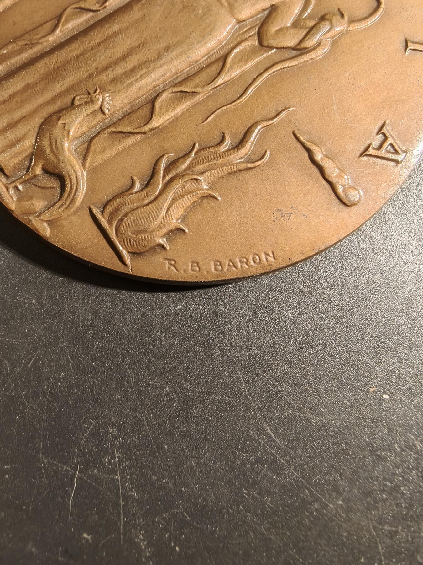 老王徽章第171期 法国默克夏普道姆制药公司10周年合伙人大铜章     直径80mm     重量271.3g