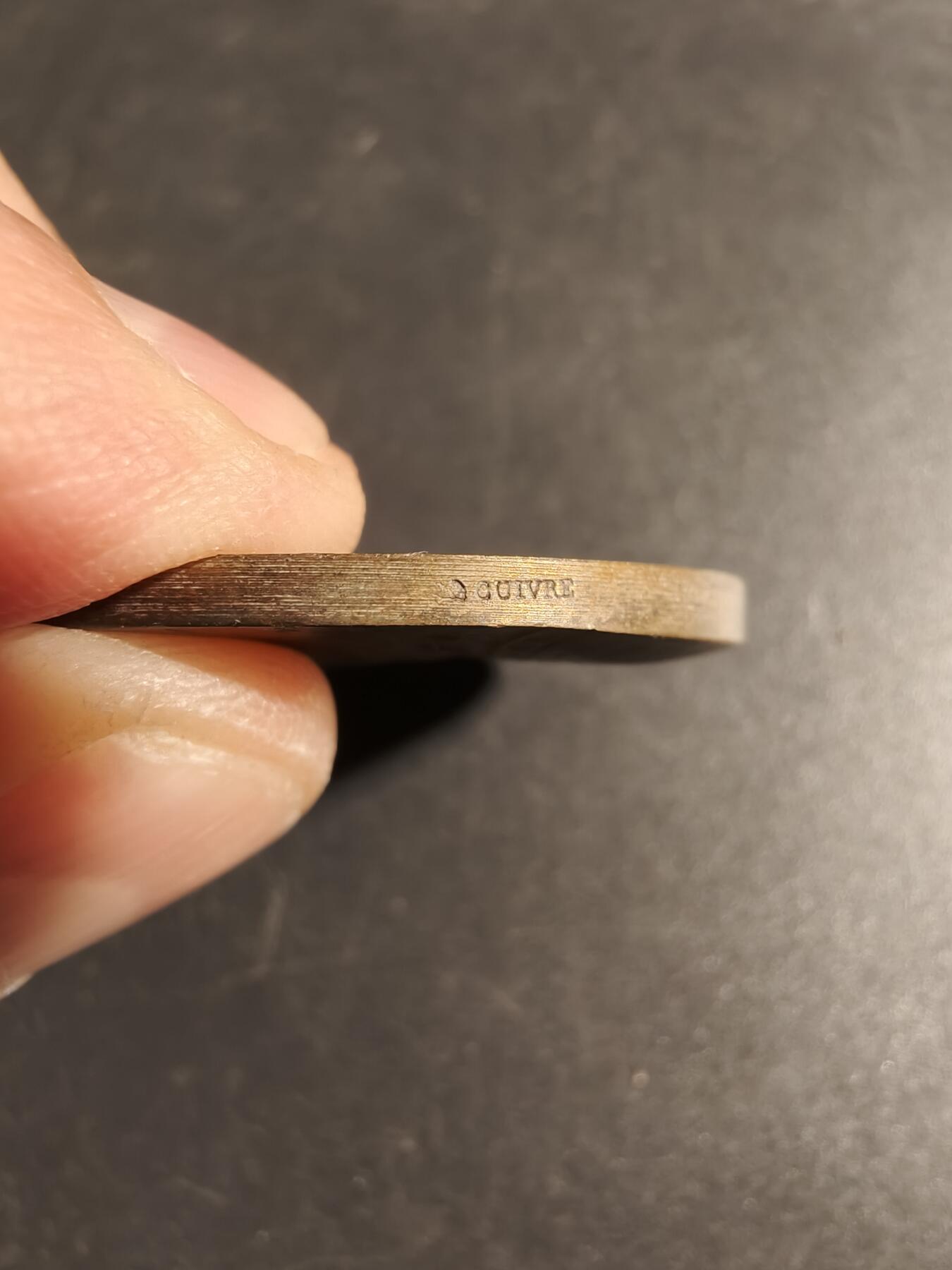 老王徽章第171期 法国内务部大铜章     戎装玛丽安娜    大师罗蒂作品     直径36mm     重量24.8g