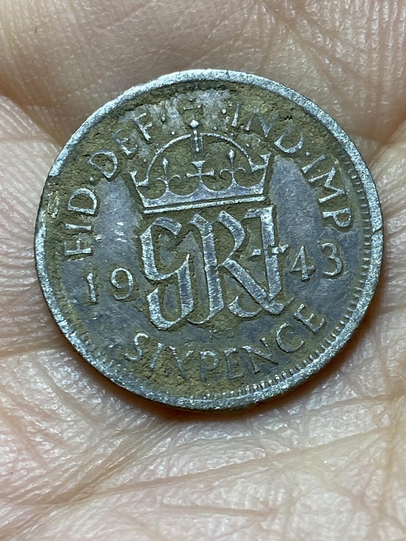 2025年第一百四十四场(总第一百七十场）品种丰富英国一线回流散币年末特拍场第一场(免佣金) 英国🇬🇧1943年6便士银币(乔治六世第一版，500银)