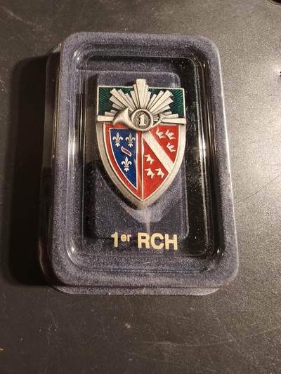 老王徽章第171期 - 法国第1猎骑兵团证章   原盒