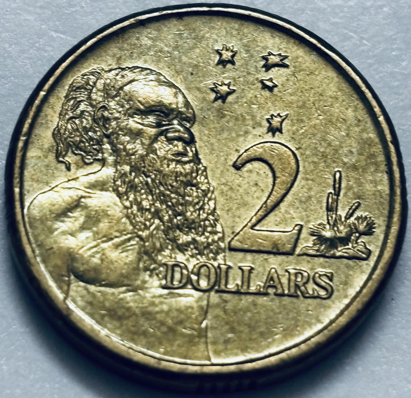 文馨钱币收藏第 286 场，圣诞节专场【 长期接收代拍品低至 0 佣金】 好品 2016 年澳大利亚土著人 2 元纪念币