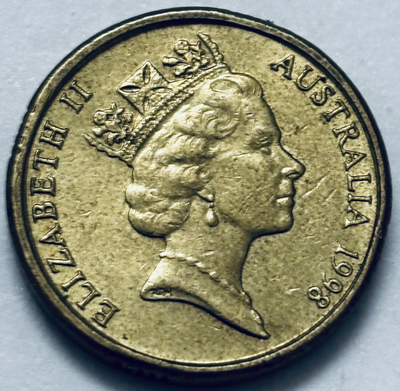 文馨钱币收藏第 286 场，圣诞节专场【 长期接收代拍品低至 0 佣金】 好品 1998 年澳大利亚土著人 2 元纪念币