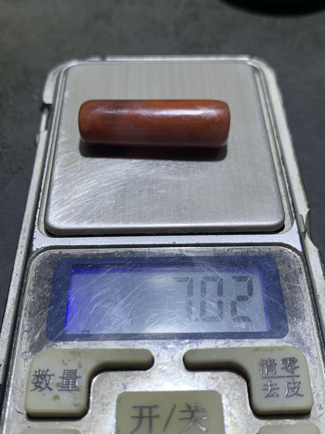 精美冻料北漂战国红玛瑙直桶，桶珠一个！