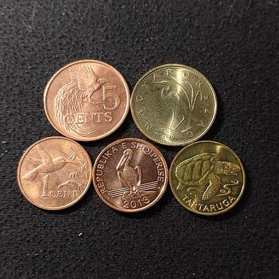 【全场包邮】纯粹捡漏拍488场（免费代拍第25场） - 世界各国各年份动物币5枚一组