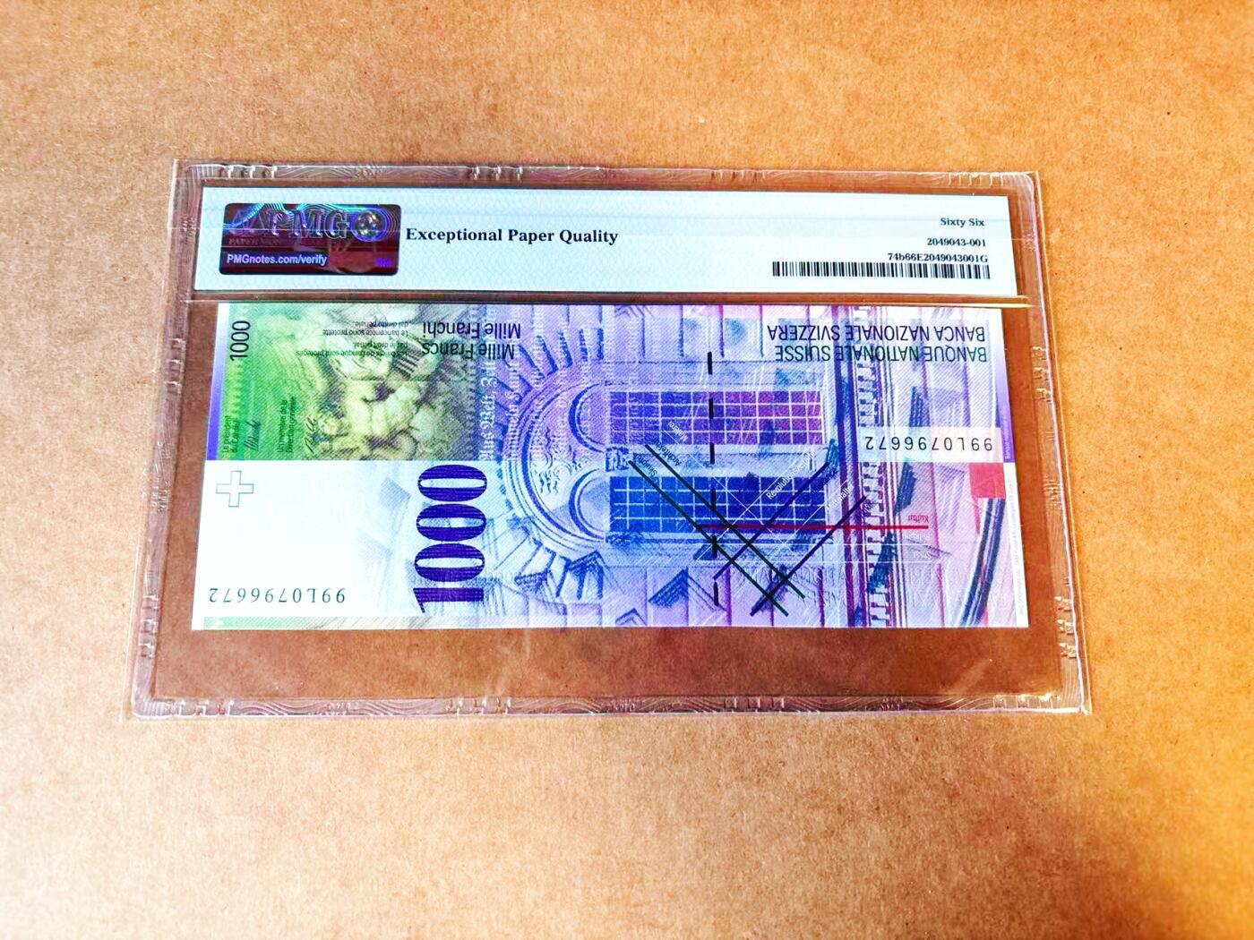 【Blue Auction】世界纸币精拍第766期——18级TOP拍卖/信誉/品质/专业/高效💫 瑞士 1999年1000法郎 PMG66EPQ  瑞士艺术史学家杰克伯·布克哈特