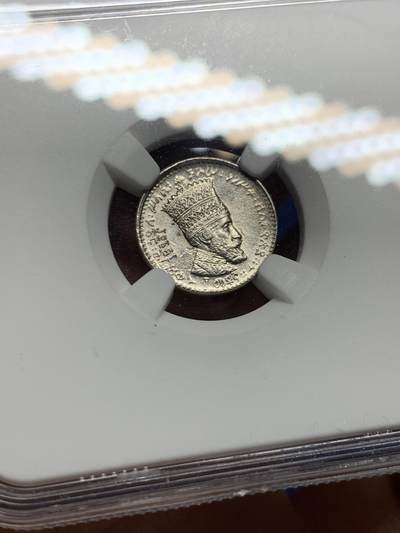 《竞宝斋》第449场 周日，周一，周二  3场连拍 （全场包邮，欢迎送拍） NGC UNCD 埃塞俄比亚EE1923年10M