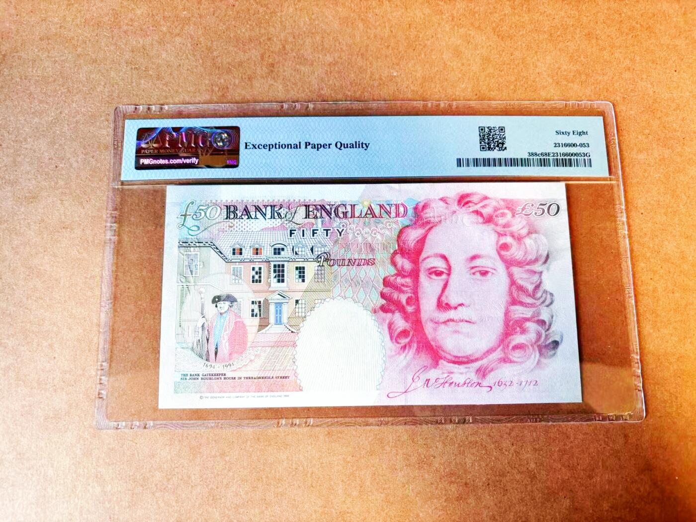 【Blue Auction】世界纸币精拍第766期——18级TOP拍卖/信誉/品质/专业/高效💫 英国 1994年50镑 PMG68EPQ 高分