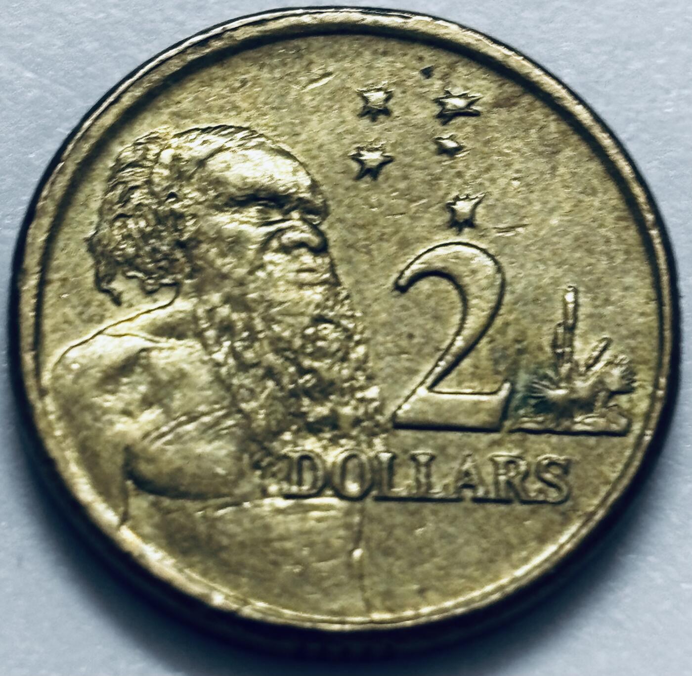 文馨钱币收藏第 286 场，圣诞节专场【 长期接收代拍品低至 0 佣金】 好品 2004 年澳大利亚土著人 2 元纪念币