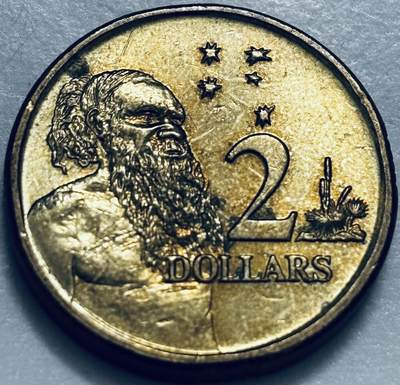 文馨钱币收藏第 286 场，圣诞节专场【 长期接收代拍品低至 0 佣金】 - 好品 1999 年澳大利亚土著人 2 元纪念币