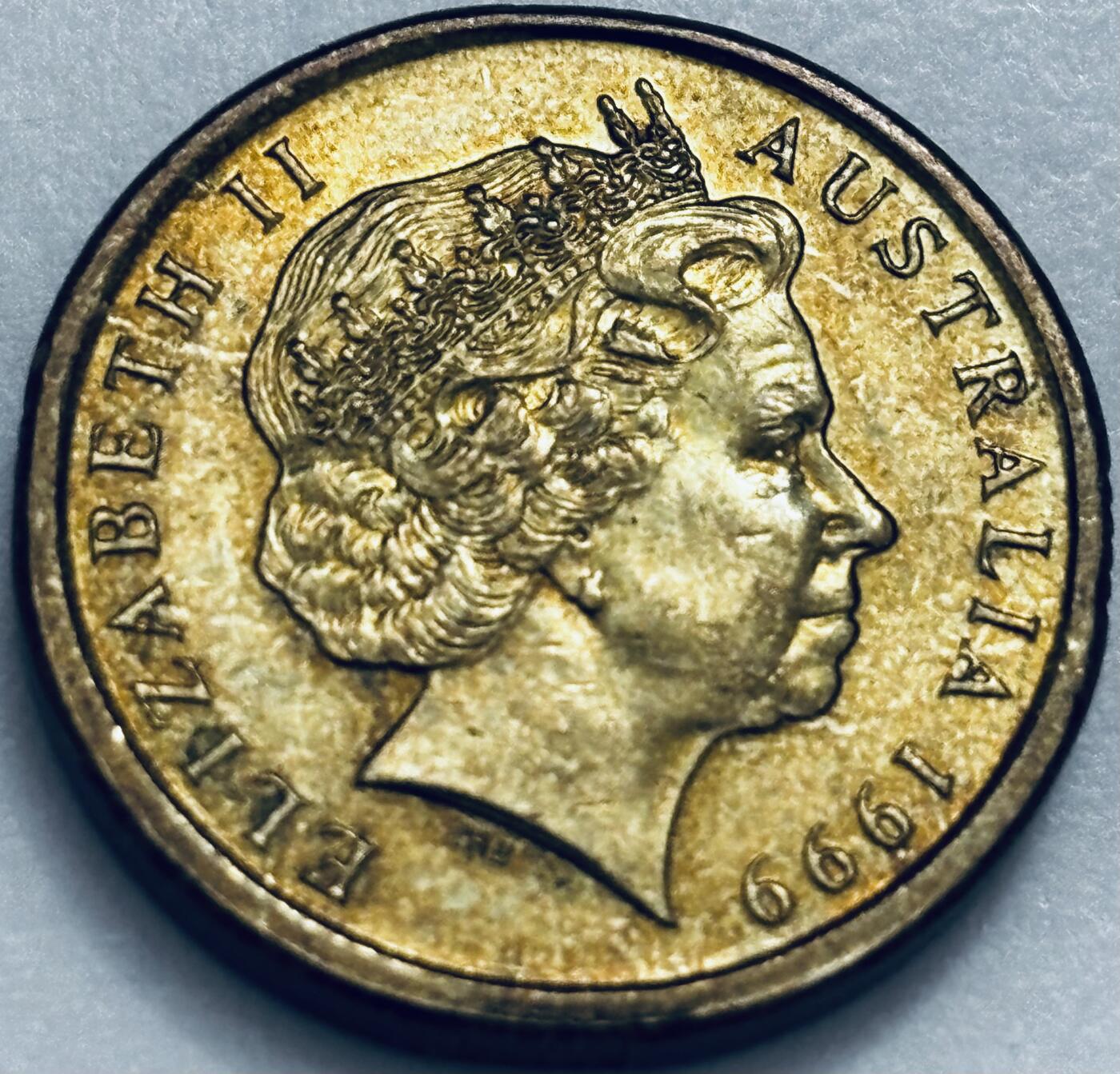 文馨钱币收藏第 286 场，圣诞节专场【 长期接收代拍品低至 0 佣金】 好品 1999 年澳大利亚土著人 2 元纪念币