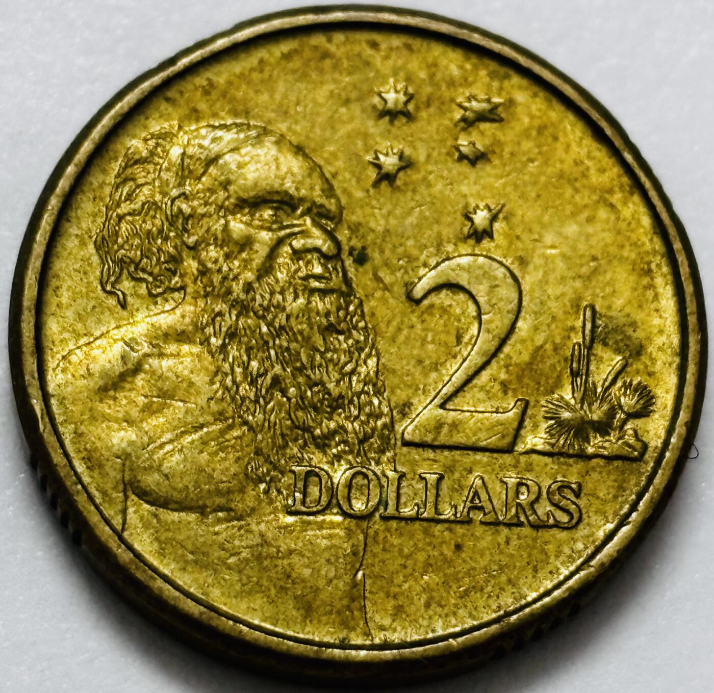 文馨钱币收藏第 286 场，圣诞节专场【 长期接收代拍品低至 0 佣金】 好品 1995 年澳大利亚土著人 2 元纪念币