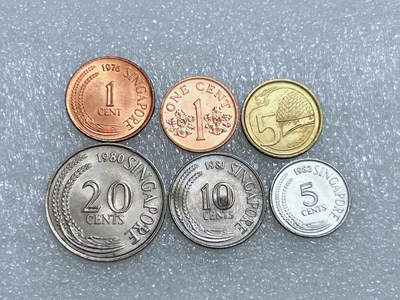 第一海外回流一元起拍收藏 散集专场  第280期 - 新加坡硬币 6枚