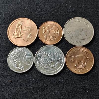 【全场包邮】纯粹捡漏拍488场（免费代拍第25场） - 世界各国各年份动物币6枚一组