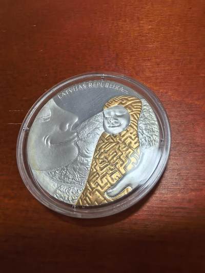 长老汇蛇年精选第八十五场拍卖 - 2007拉脱维亚生命1拉特镀金精制银币，1盎司925银，盒证全，5000枚