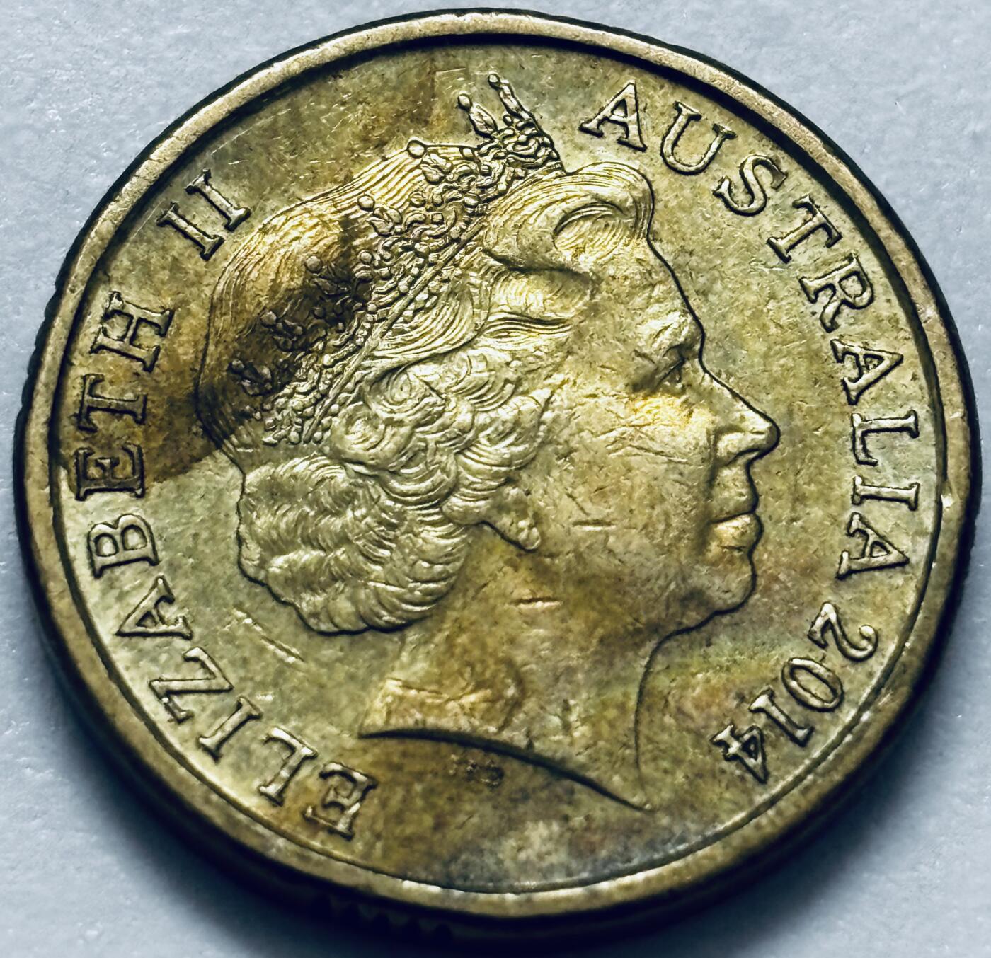 文馨钱币收藏第 286 场，圣诞节专场【 长期接收代拍品低至 0 佣金】 好品 2014 年澳大利亚土著人 2 元纪念币