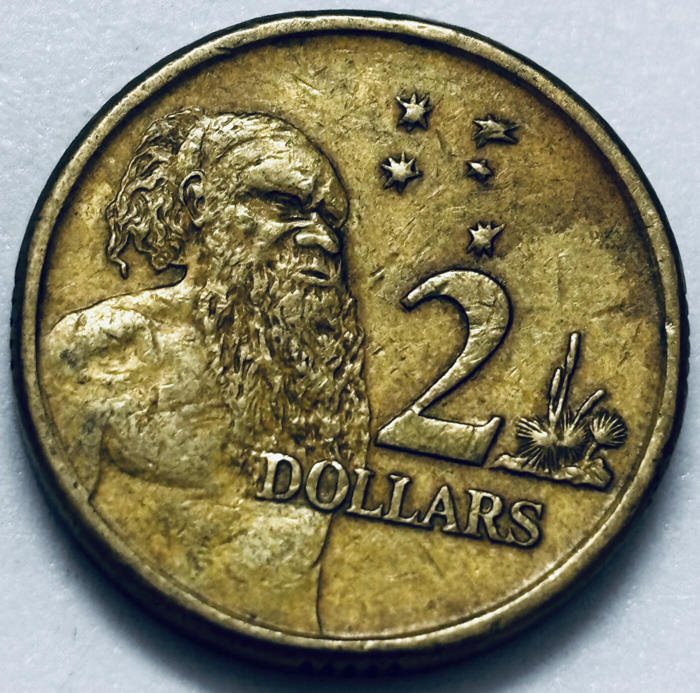 文馨钱币收藏第 286 场，圣诞节专场【 长期接收代拍品低至 0 佣金】 好品 2008 年澳大利亚土著人 2 元纪念币