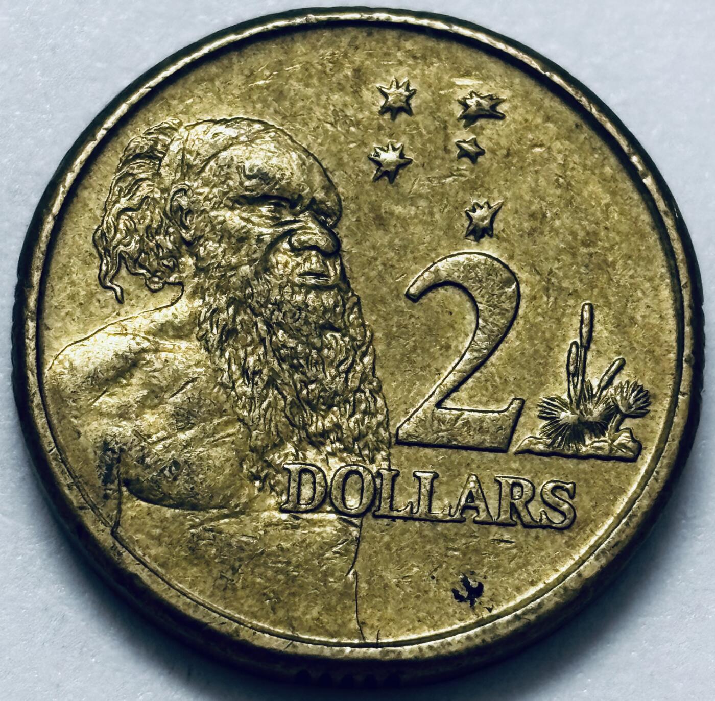 文馨钱币收藏第 286 场，圣诞节专场【 长期接收代拍品低至 0 佣金】 好品 2013 年澳大利亚土著人 2 元纪念币