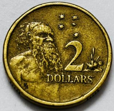 文馨钱币收藏第 286 场，圣诞节专场【 长期接收代拍品低至 0 佣金】 - 好品 1988 年澳大利亚土著人 2 元纪念币