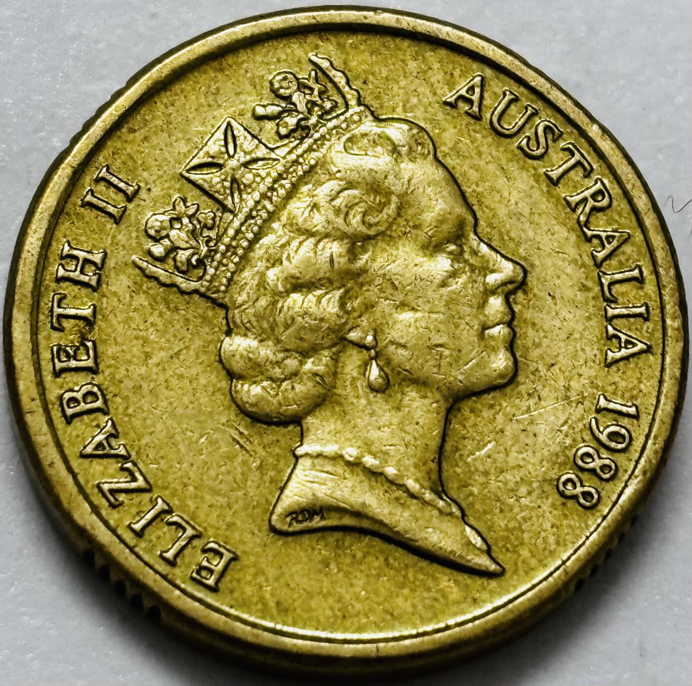 文馨钱币收藏第 286 场，圣诞节专场【 长期接收代拍品低至 0 佣金】 好品 1988 年澳大利亚土著人 2 元纪念币