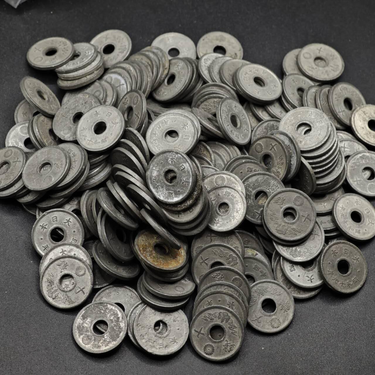 【淘币小摊】限时拍第八百三十五拍  散币批量币场  满百包邮可预留两周  周一统一发货  日本十钱锡币230枚