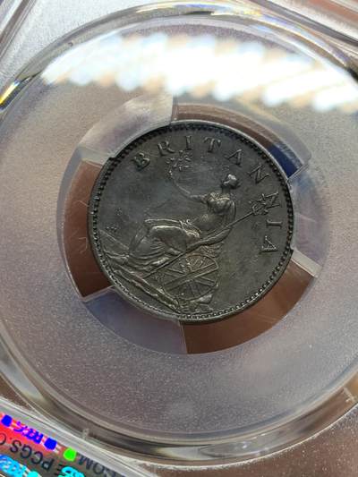 《竞宝斋》第449场 周日，周一，周二  3场连拍 （全场包邮，欢迎送拍） PCGS AUD 英国1806年1/4便士铜币 少见品种