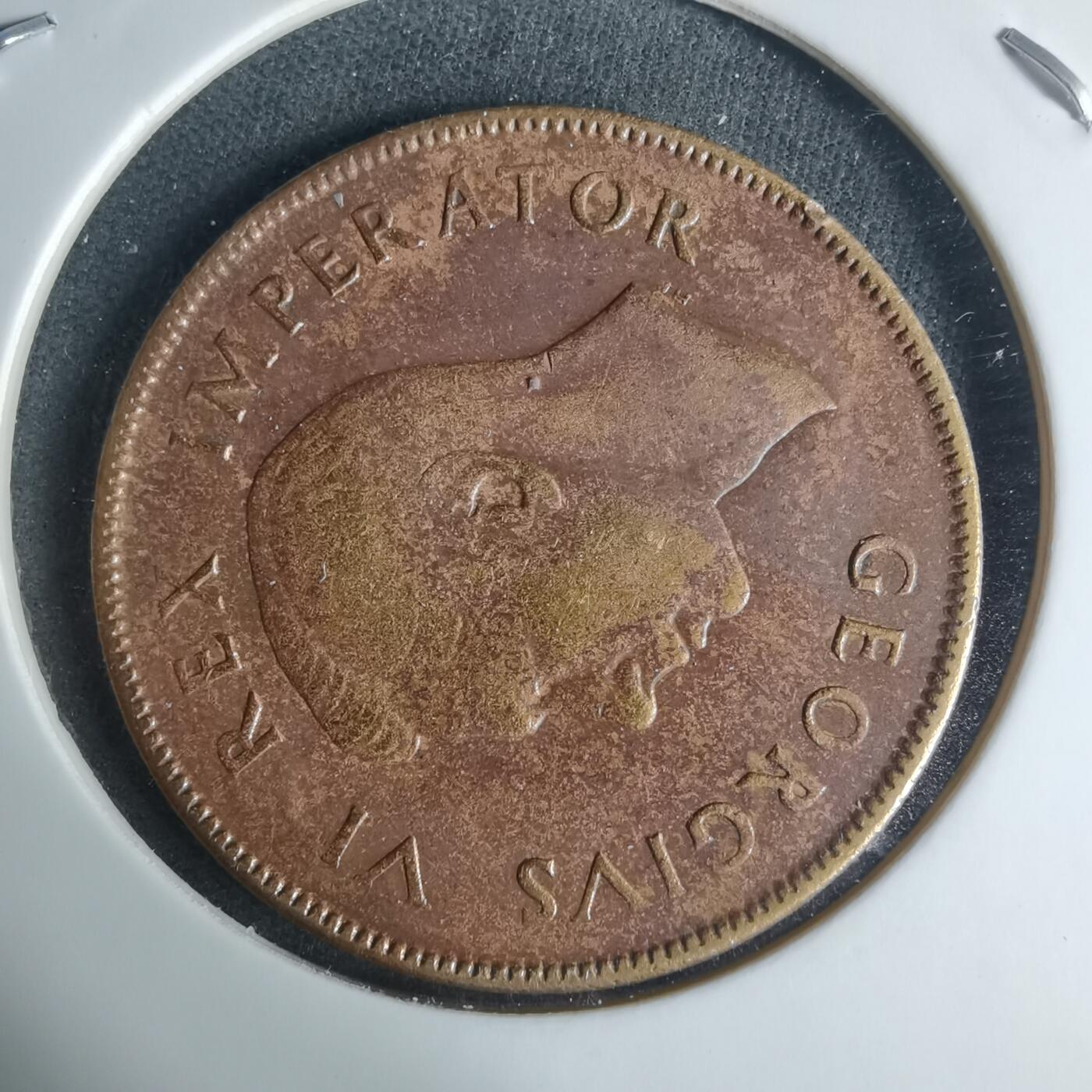 沼泽如烟--第940场 英属南非1942年1便士