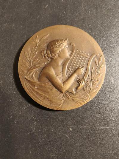 老王徽章第171期 - 法国波尔多音乐作家、作曲家和出版商协会大铜章     直径41mm     重量31.3g