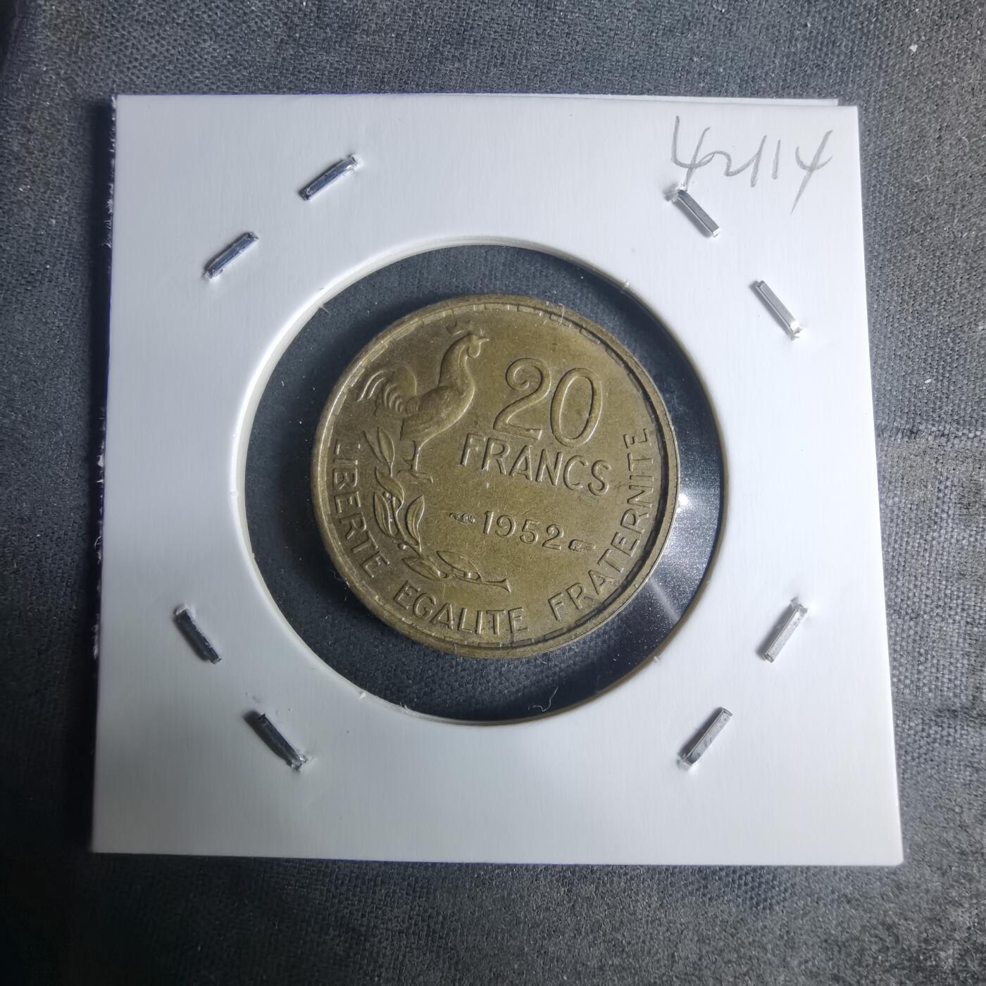 沼泽如烟--第942场 法国1952年20法郎