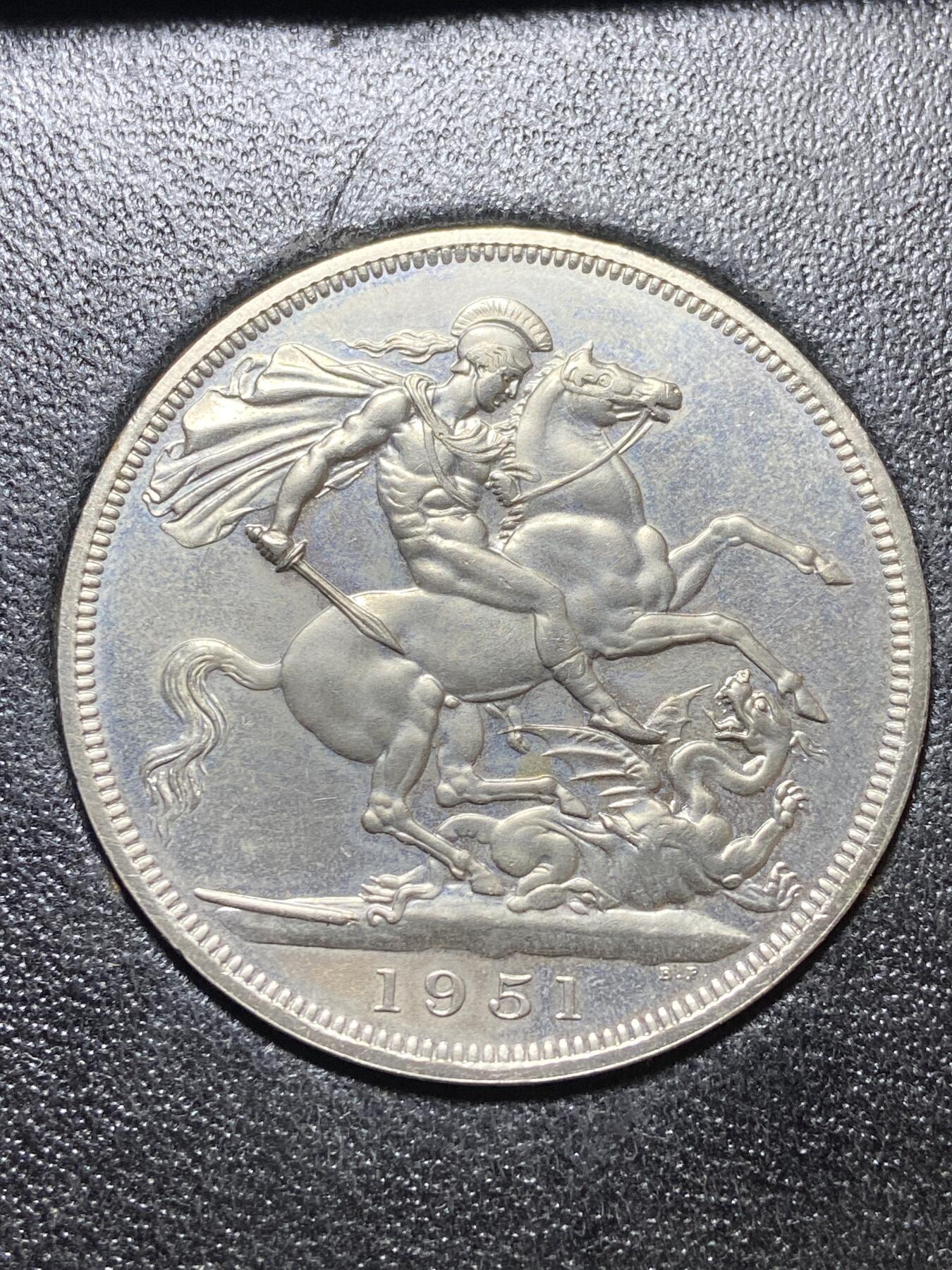 2025年第一百四十四场(总第一百七十场）品种丰富英国一线回流散币年末特拍场第一场(免佣金) 原盒绿盒说明书全–英国🇬🇧1951单年份5先令(乔治六世时期)